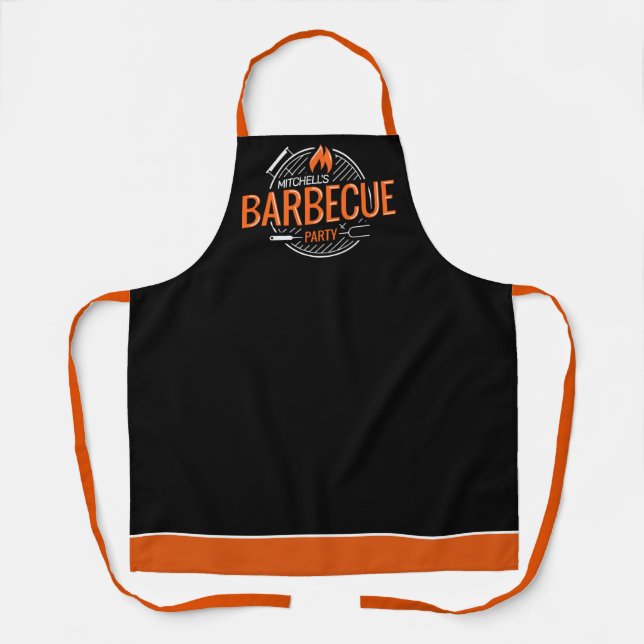 Individuelle Name Barbeque Grill Party GRILLEN Schürze (Vorderseite)