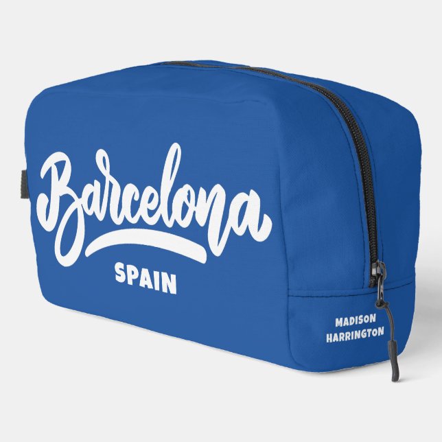 Individuelle Name Barcelona Spanien Waschbeutel (Rechte Ecke)