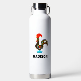 Individuelle Name Barcelos Portuos Rooster Black Trinkflasche