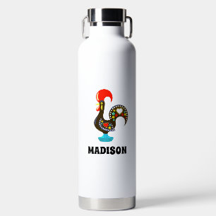Individuelle Name Barcelos Portuos Rooster Black Trinkflasche