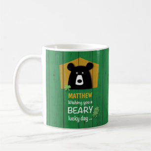 Individuelle Name, Bären und Kleeblatt am St. Patr Kaffeetasse