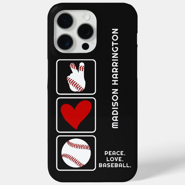 Individuelle Name Baseball Case-Mate iPhone Hülle (Rückseite)