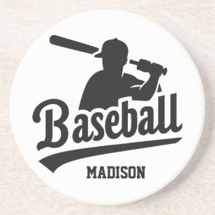 Individuelle Name Baseball Getränkeuntersetzer