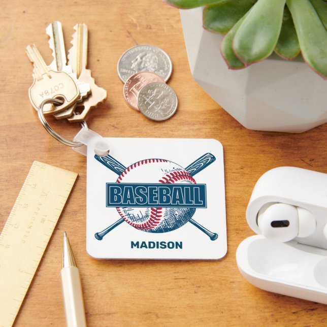 Individuelle Name Baseball Schlüsselanhänger (Schreibtisch)