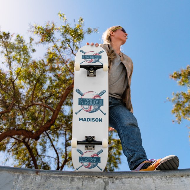 Individuelle Name Baseball Skateboard (Außenbereich 1)
