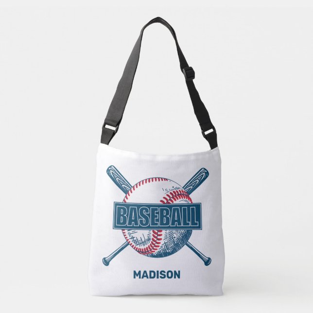Individuelle Name Baseball Tragetaschen Mit Langen Trägern (Vorderseite)
