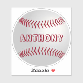 Individuelle Name Baseball Wall Decal Aufkleber