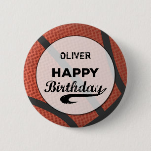 Individuelle Name Basketball Geburtstag Große Grun Button