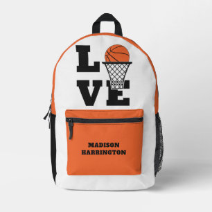 Individuelle Name Basketball Liebe Bedruckter Rucksack