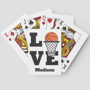Individuelle Name Basketball Liebe Spielkarten