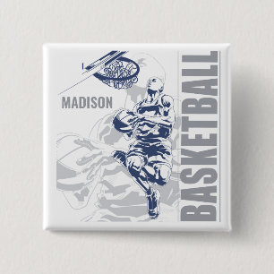 Individuelle Name Basketball Player Button