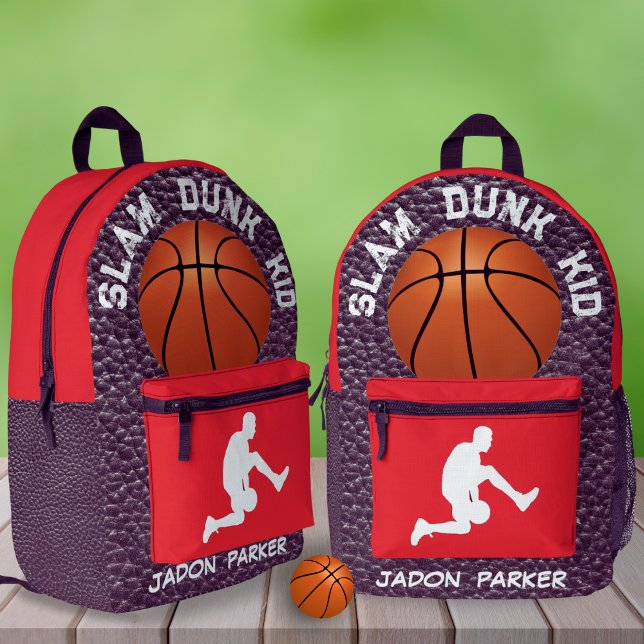 Individuelle Name Basketball Player Lefty Boys Sch Bedruckter Rucksack (Von Creator hochgeladen)