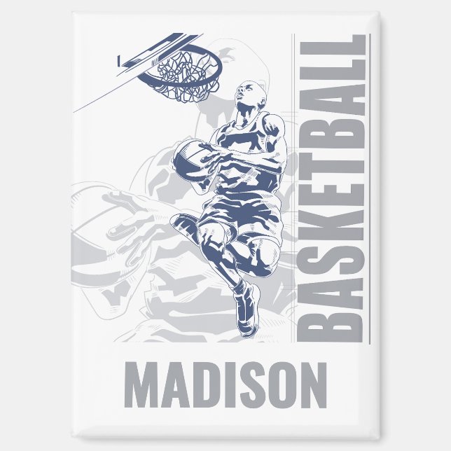 Individuelle Name Basketball Player Magnet (Vorderseite)