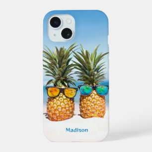 Individuelle Name Beach Ananas iPhone 15 Hülle