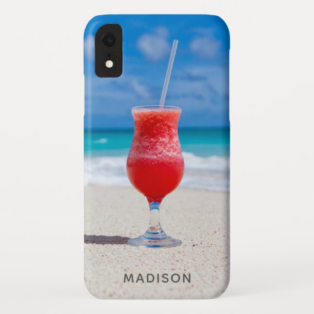 Individuelle Name Beach Coctail-Telefongehäuse Case-Mate iPhone Hülle (Rückseite)