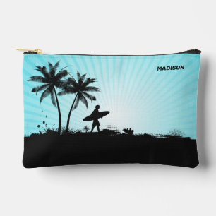 Individuelle Name Beach Surfer Zubehörtasche