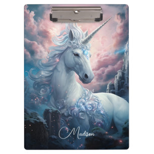 Individuelle Name Beautiful Unicorn Klemmbrett