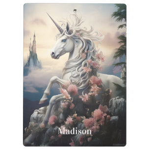 Individuelle Name Beautiful Unicorn Klemmbrett