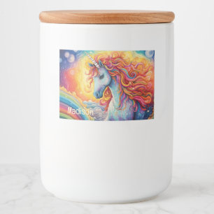 Individuelle Name Beautiful Unicorn Lebensmitteletikett