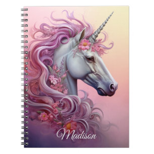 Individuelle Name Beautiful Unicorn Notizblock