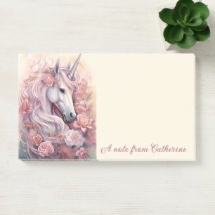 Individuelle Name Beautiful Unicorn Post-it Klebezettel