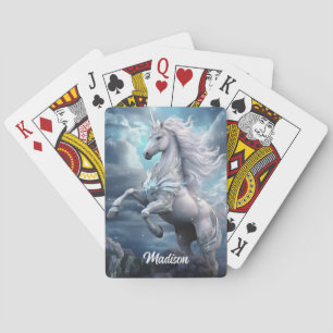 Individuelle Name Beautiful Unicorn Spielkarten