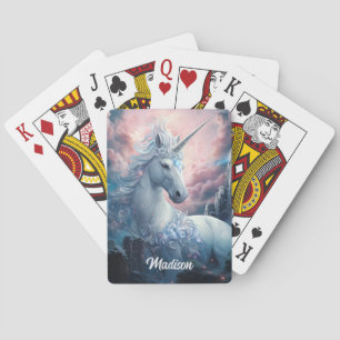 Individuelle Name Beautiful Unicorn Spielkarten