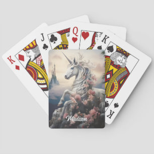 Individuelle Name Beautiful Unicorn Spielkarten