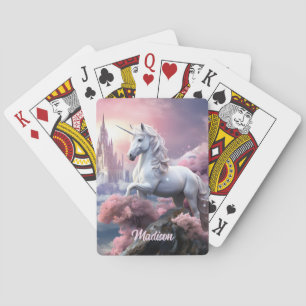 Individuelle Name Beautiful Unicorn Spielkarten