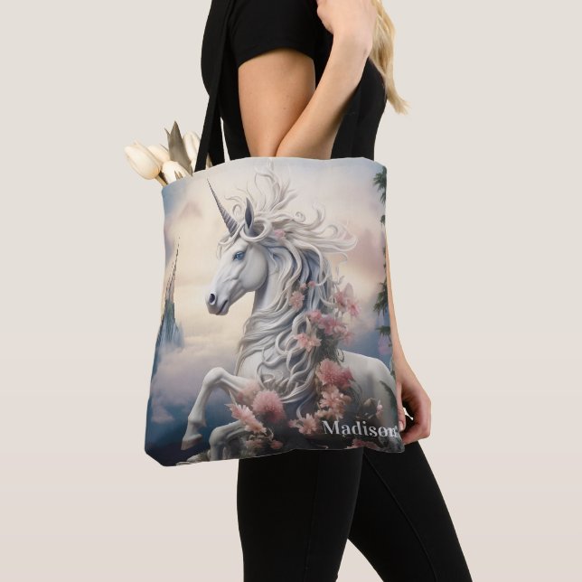 Individuelle Name Beautiful Unicorn Tasche (Von Nahem)