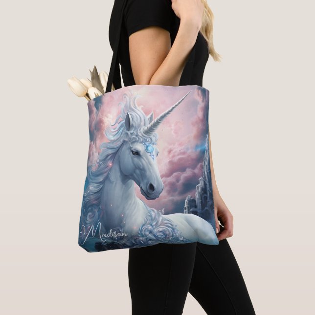 Individuelle Name Beautiful Unicorn Tasche (Von Nahem)
