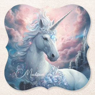 Individuelle Name Beautiful Unicorn Untersetzer