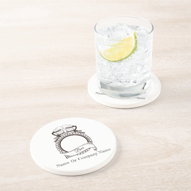 Individuelle Name Beer Untersetzer (Seite)