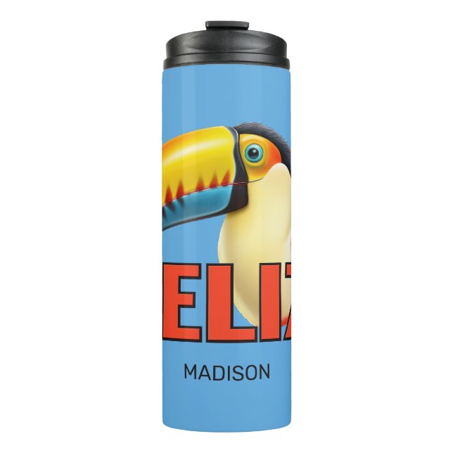 Individuelle Name BELIZE Toucan Thermosbecher (Vorderseite)