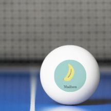 Individuelle Name bemalte Banane auf blau