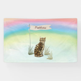 Individuelle Name Bengalisch Katze Haustier Banner