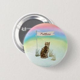 Individuelle Name Bengalisch Katze Haustier Button