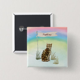 Individuelle Name Bengalisch Katze Haustier Button