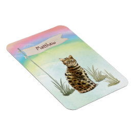 Individuelle Name Bengalisch Katze Haustier Magnet
