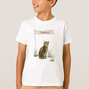 Individuelle Name Bengalisch Katze Haustier T-Shirt