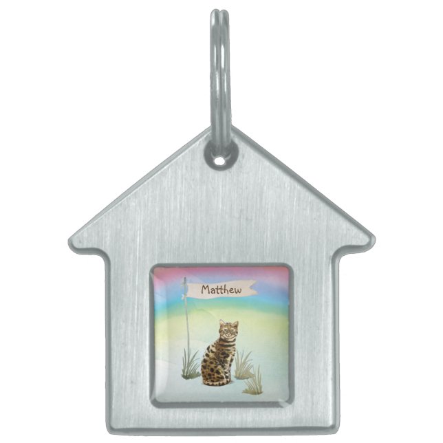 Individuelle Name Bengalisch Katze Haustier Tiermarke (Vorderseite)