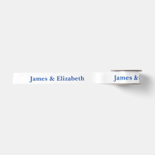 Individuelle Name Berufliches Schlichtes Blau Satinband