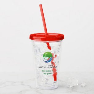 Individuelle Name Best Golfer Plastic Tumbler Acryltrinkbecher