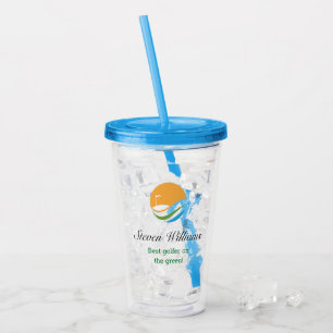Individuelle Name Best Golfer Plastic Tumbler Acryltrinkbecher