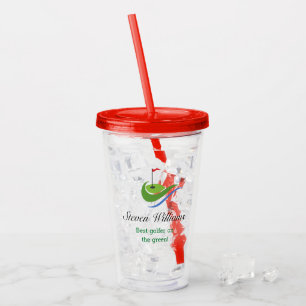Individuelle Name Best Golfer Plastic Tumbler Acryltrinkbecher