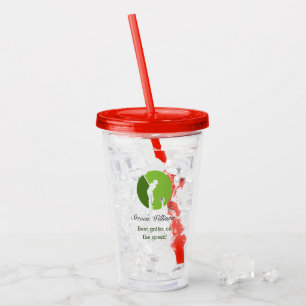 Individuelle Name Best Golfer Plastic Tumbler Acryltrinkbecher