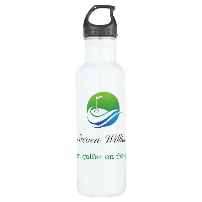 Individuelle Name Best Golfer Wasserflasche Edelstahlflasche (Vorderseite)