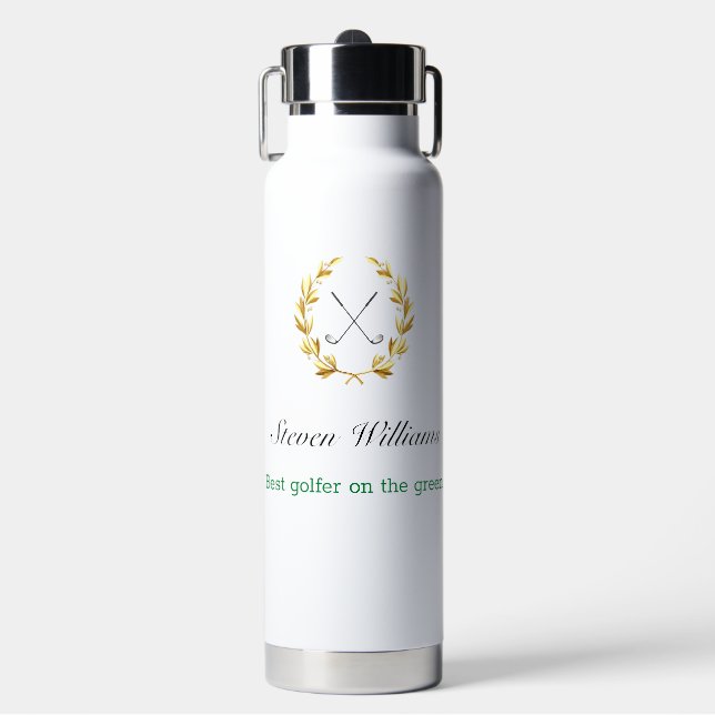 Individuelle Name Best Golfer Wasserflasche Trinkflasche (Vorderseite)