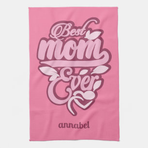 Individuelle Name "Best Mama Ever" Geschirrtuch