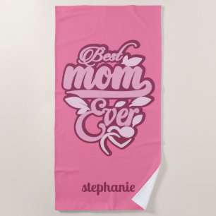 Individuelle Name "Best Mama Ever" Strandtuch